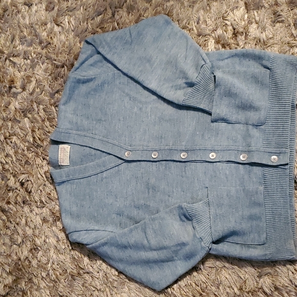 Vintage Lord Jeff wool blend blue cardigan - Picture 4 of 9